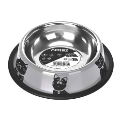 M-Pets Petjoy Cat Family Çelik Kedi Mama Kabı Small 355 Ml - M-Pets