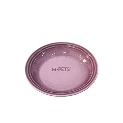 M-Pets Petjoy Flatty Seramik Kedi ve Köpek Mama Ve Su Kabı Mor 500 Ml - 3