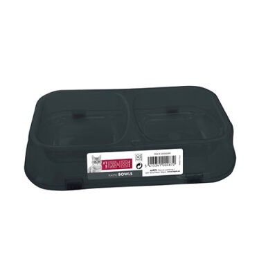 M-Pets Plastik İkili Kedi Mama Kabı 2x150 Ml - 1