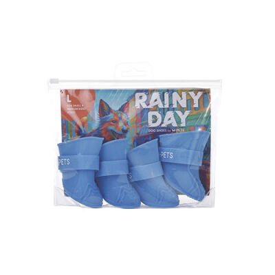 M-Pets Rainy Day Köpek Ayakkabısı Mavi Large 5x3,8 Cm - 2