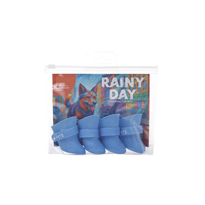 M-Pets Rainy Day Köpek Ayakkabısı Mavi Medium 4,5x3,4 Cm - 2