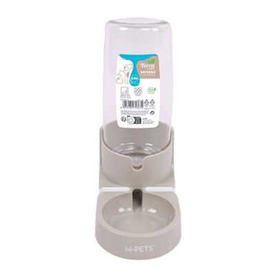 M-Pets Refresh Hazneli Kedi ve Köpek Su Kabı Bej 850 Ml - 1