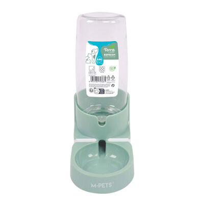 M-Pets Refresh Hazneli Kedi ve Köpek Su Kabı Yeşil 850 Ml - 1