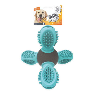 M-Pets Saturn Kauçuk Ödül Hazneli Köpek Oyuncağı Mavi 14x13x12 Cm - 1
