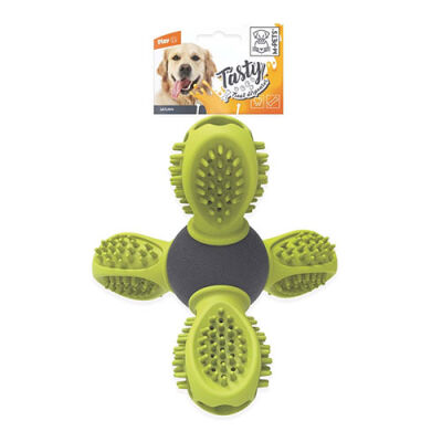 M-Pets Saturn Kauçuk Ödül Hazneli Köpek Oyuncağı Yeşil 14x13x12 Cm - 1
