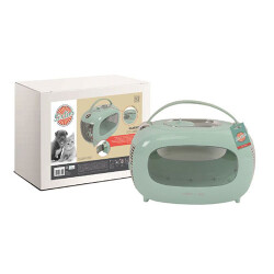 M-Pets Sixties Klasik Kedi ve Küçük Irk Köpek Taşıma Çantası Mavi 48x29x30 Cm - 2