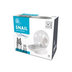 M-Pets Snail Hazneli Kedi ve Köpek Su Kabı Beyaz 2800 Ml - M-Pets