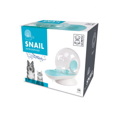M-Pets Snail Hazneli Kedi ve Köpek Su Kabı Mavi 2800 Ml - 1