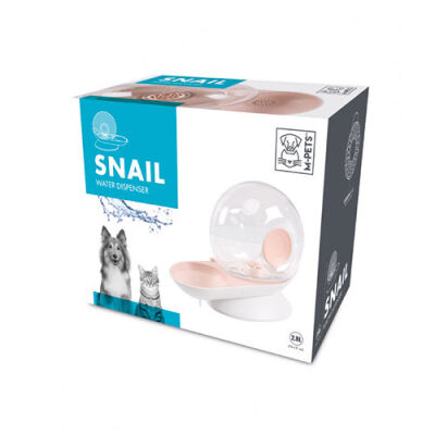 M-Pets Snail Hazneli Kedi ve Köpek Su Kabı Pembe 2800 Ml - 1