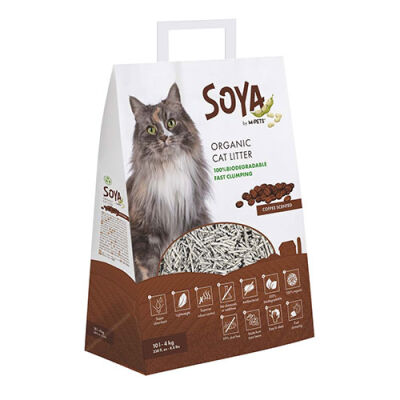 M-Pets Soya Organik Kahve Aromalı Kedi Kumu 10 Lt - 1