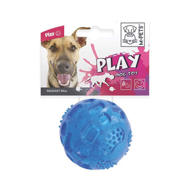 M-Pets Squeaky Top Köpek Oyuncağı Mavi 6,3 Cm - 1
