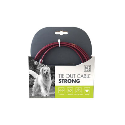 M-Pets Strong Bahçe Bağlama Halatı Kırmızı 3 M - 1