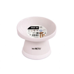 M-Pets Tiltd Seramik Kedi ve Köpek Mama ve Su Kabı Beyaz 150 Ml - 2