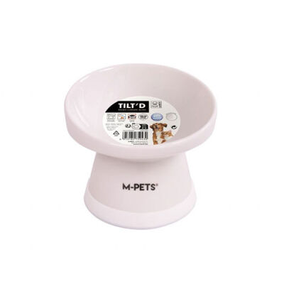 M-Pets Tiltd Seramik Kedi ve Köpek Mama ve Su Kabı Beyaz 150 Ml - 2