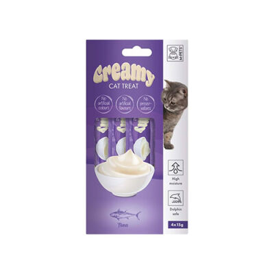 M-Pets Ton Balıklı Krema Kedi Ödül Maması 4x15 Gr - 1