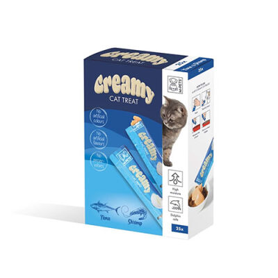M-Pets Ton Balıklı ve Karidesli Krema Kedi Ödül Maması 25x15 Gr - 1