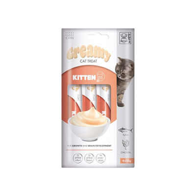 M-Pets Ton Balıklı ve Tavuklu Krema Yavru Kedi Ödül Maması 4x15 Gr - 1
