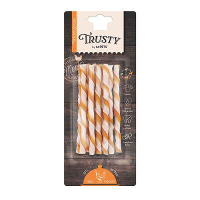 M-Pets Trusty Chicken Twisted Sticks Köpek Ödül Çubuğu 10'lu 12,7 Cm - 1