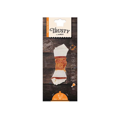 M-Pets Trusty Extra Tavuklu Düğümlü Kemik Köpek Ödülü 55 Gr 12,7 Cm - 1