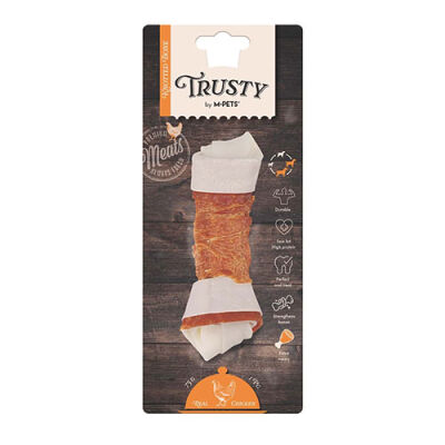 M-Pets Trusty Extra Tavuklu Düğümlü Kemik Köpek Ödülü 75 Gr 15,3 Cm - 1
