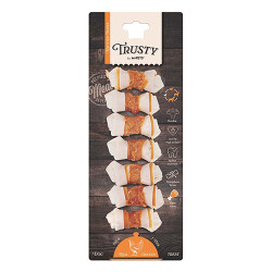 M-Pets Trusty Extra Tavuklu Düğümlü Kemik Köpek Ödülü 7'li 105 Gr 6,4 Cm - 1