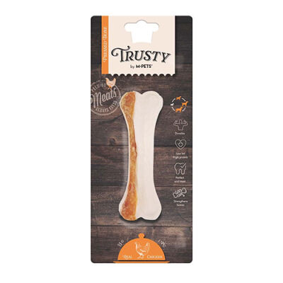 M-Pets Trusty Tavuklu Presli Kemik Köpek Ödülü 55 Gr 12,7 Cm - 1