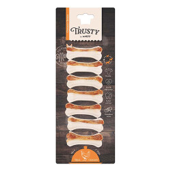M-Pets Trusty Tavuklu Presli Kemik Köpek Ödülü 7'li 140 Gr 7,7 Cm - M-Pets