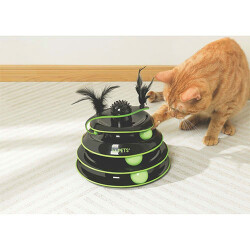 M-Pets Tüylü Dönen Top Kedi Oyuncağı 23 Cm - 3