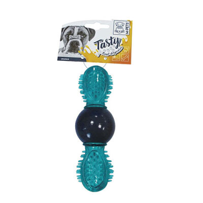 M-Pets Uranus Kauçuk Ödül Hazneli Köpek Oyuncağı Mavi 16,5x6x6 Cm - 1