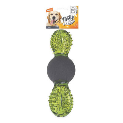 M-Pets Uranus Kauçuk Ödül Hazneli Köpek Oyuncağı Yeşil 16,5x6x6 Cm - 1