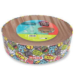 M-Pets Urban Style Freestyle Karton Tırmalama Tahtası Karışık Renkli 41x10 Cm - M-Pets