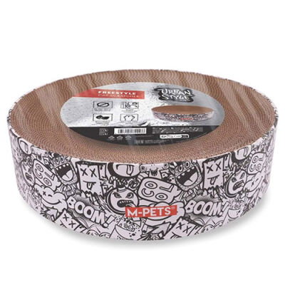 M-Pets Urban Style Freestyle Karton Tırmalama Tahtası Siyah Beyaz 41x10 Cm - 1