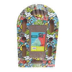 M-Pets Urban Style Freestyle Kedi Karton Tırmalama Tahtası Renkli 50x30 Cm - M-Pets