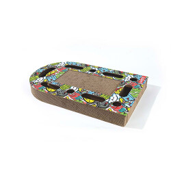 M-Pets Urban Style Freestyle Kedi Karton Tırmalama Tahtası Renkli 50x30 Cm - 2