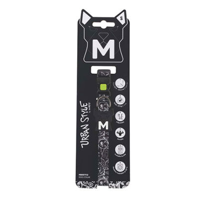 M-Pets Urban Style Freestyle Köpek Boyun Tasması Siyaz Beyaz Small 22,9x35,6 Cm - 1