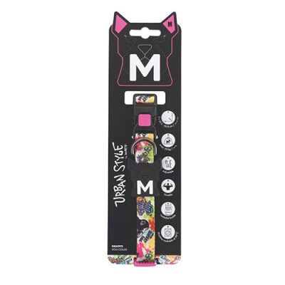 M-Pets Urban Style Graffiti Köpek Boyun Tasması Medium 30,5x50,8 Cm - 1