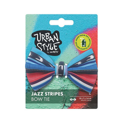 M-Pets Urban Style Jazz Stripes Kedi ve Köpek Papyonu Large - 1