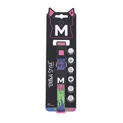 M-Pets Urban Style Lava Köpek Boyun Tasması Medium 30,5x50,8 Cm - 1