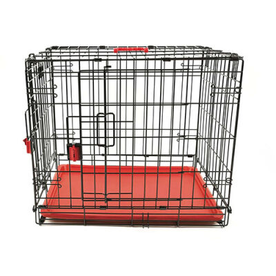 M-Pets Voyager 2 Kapılı Köpek Kafesi Large Kırmızı 91x58x63 Cm - 3