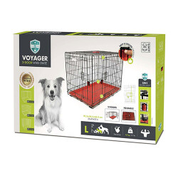 M-Pets Voyager 2 Kapılı Köpek Kafesi Large Kırmızı 91x58x63 Cm - M-Pets