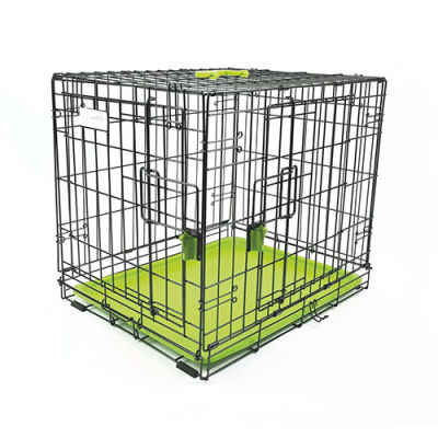 M-Pets Voyager 2 Kapılı Köpek Kafesi Large Yeşil 91x58x63 Cm - 2