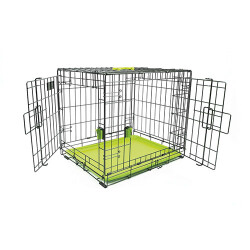 M-Pets Voyager 2 Kapılı Köpek Kafesi Large Yeşil 91x58x63 Cm - 3