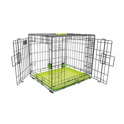 M-Pets Voyager 2 Kapılı Köpek Kafesi Medium Yeşil 76x48x53 Cm - 3