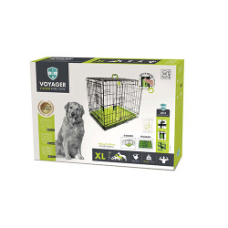 M-Pets Voyager 2 Kapılı Köpek Kafesi XLarge Yeşil 106x71x76 Cm - M-Pets