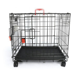 M-Pets Voyager Tekerlekli 2 Kapılı Köpek Kafesi Small Siyah 61x46x48 Cm - M-Pets