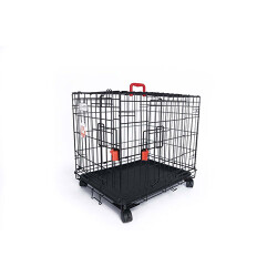 M-Pets Voyager Tekerlekli 2 Kapılı Köpek Kafesi XLarge Siyah 106x71x76 Cm - 2