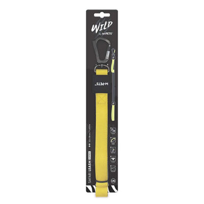 M-Pets Wild Safari Köpek Gezdirme Kayışı Sarı Large-XLarge 2,5x120 Cm - 1