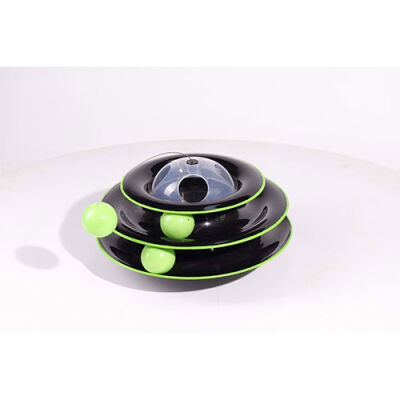 M-Pets Yaylı Dönen Top Kedi Oyuncağı Siyah 25 Cm - 3