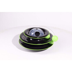 M-Pets Yaylı Dönen Top Kedi Oyuncağı Siyah 25 Cm - 2