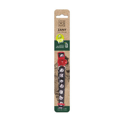 M-Pets Zany Zilli Kedi Boyun Tasması Kırmızı-Siyah 20-30 Cm - 1
